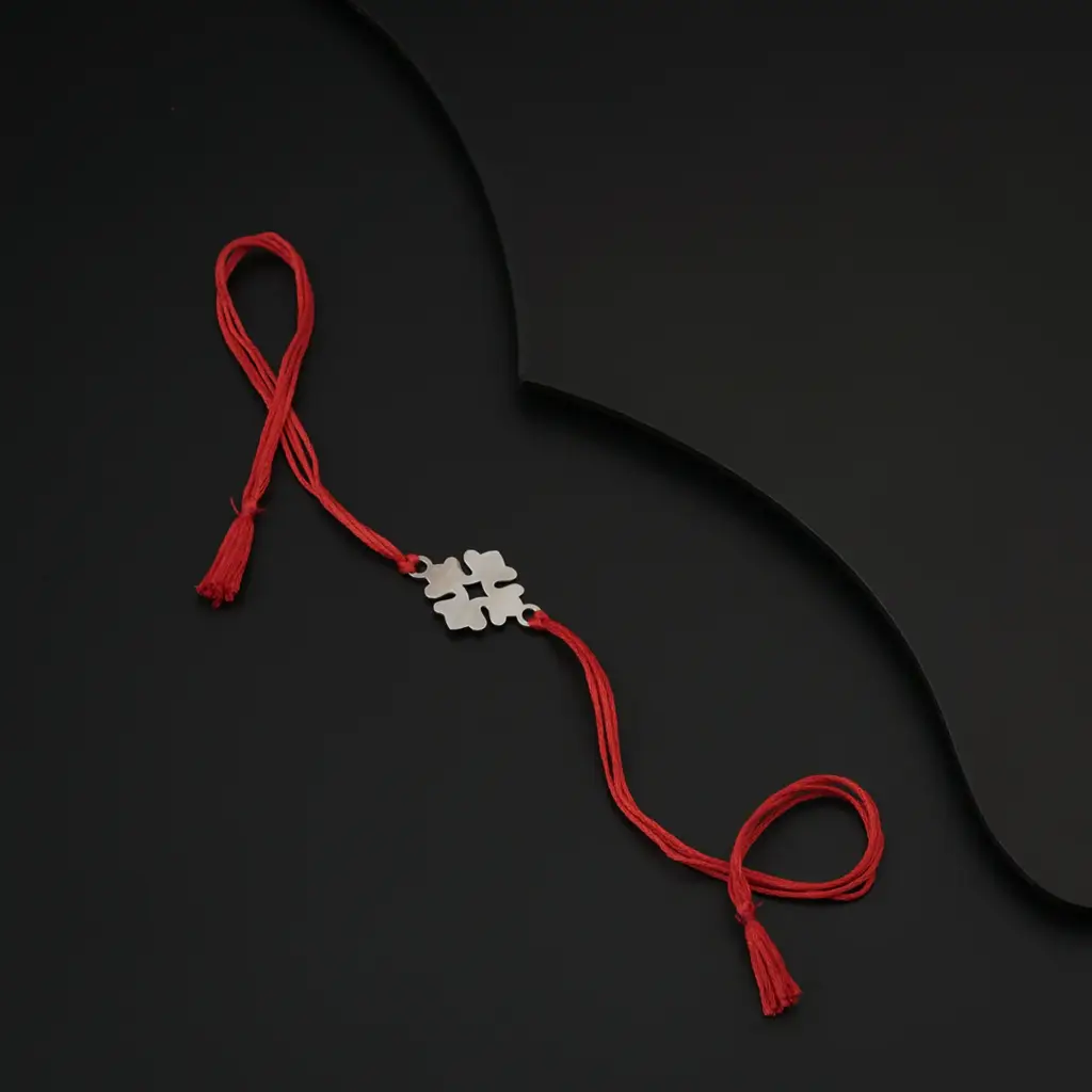 Silver Laser Cut Rakhi : 6358167