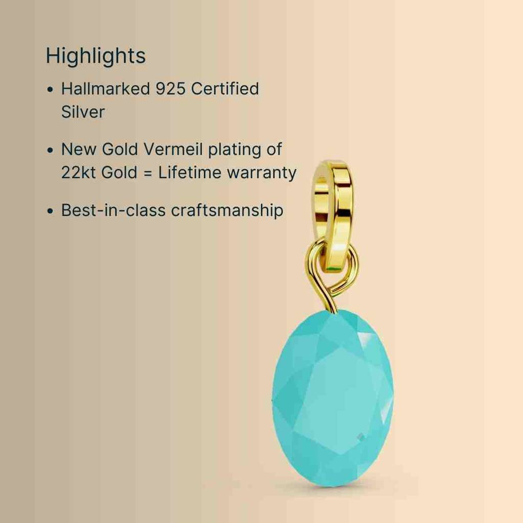 22K Gold Vermeil |Isla Pendant (Without Chain)| Pure 925 Sterling Silver With The Thickest Gold Layer : TSPN-ISL-22K-13042