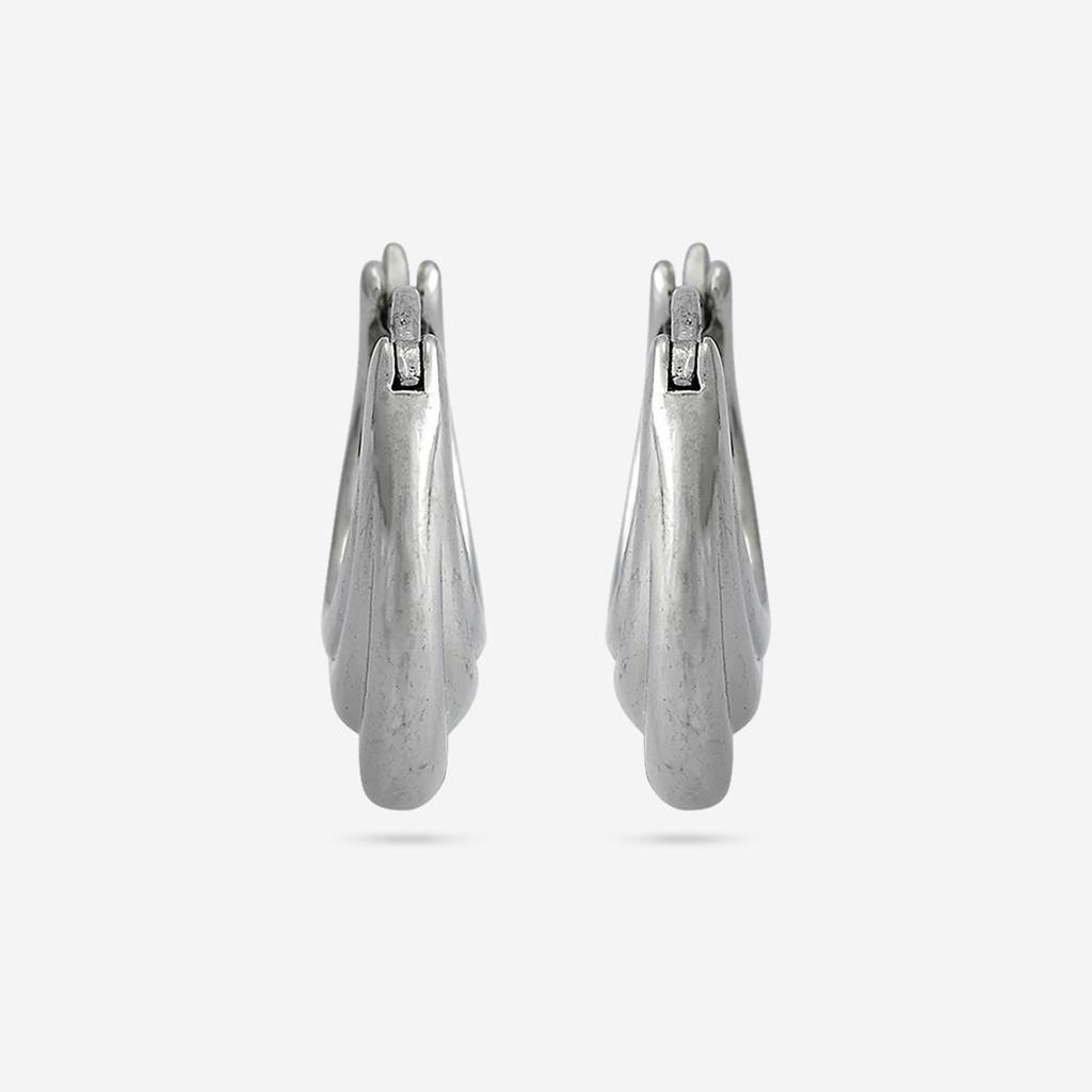 Rhodium - Plated Casual Wear Trendy Earring - 446755 : 446755