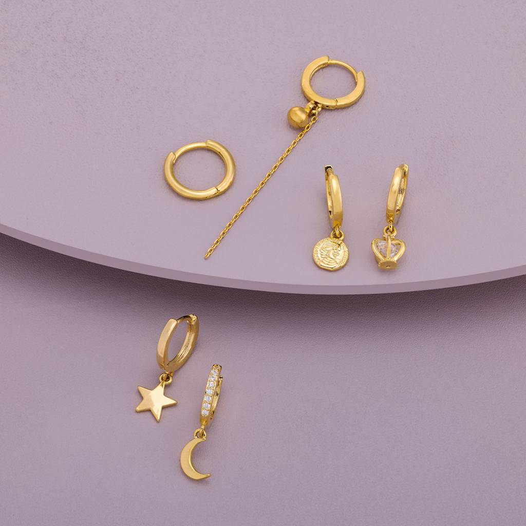 White Gold - Plated Casual Wear Trendy Zircon Earring - 460228 : 460228