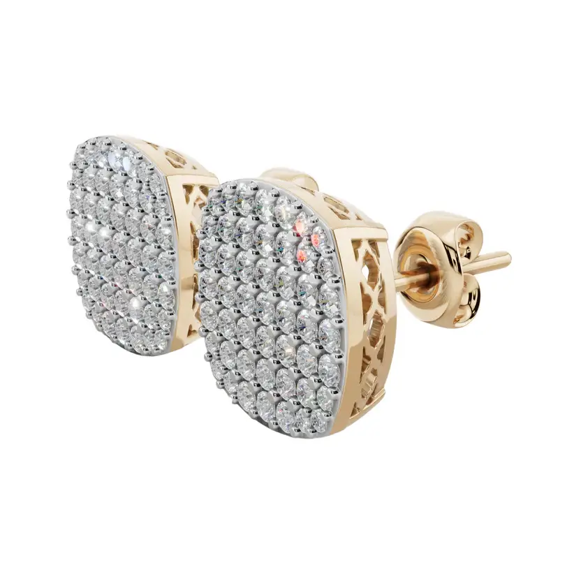 Cushira Ear Pure Silver Studs : VST-SLG-10-SL-G
