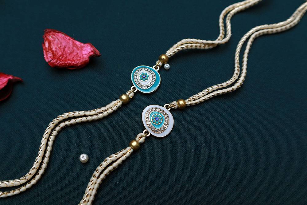 Evil Eye / Nazariya Style Rakhi Combo - Set Of 2 (Crystal) : PR11