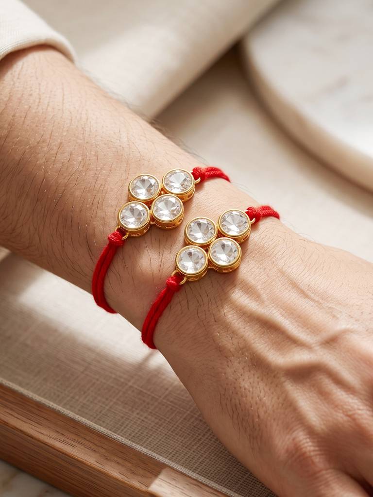 Traditional Rakhi For Bhaiya/Bhabhi Red Thread Rakshabandhan Rakhie (Pack Of 2) / Rakhee Rakshasutra : 198-L1R1-19-W-2-2026