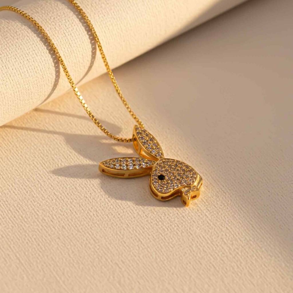 ZALKARI Silver Cz Bunny Charm Pendant · Eternz