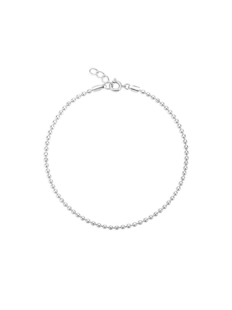 925 Silver Ball Chain Bracelet : IRLB4013