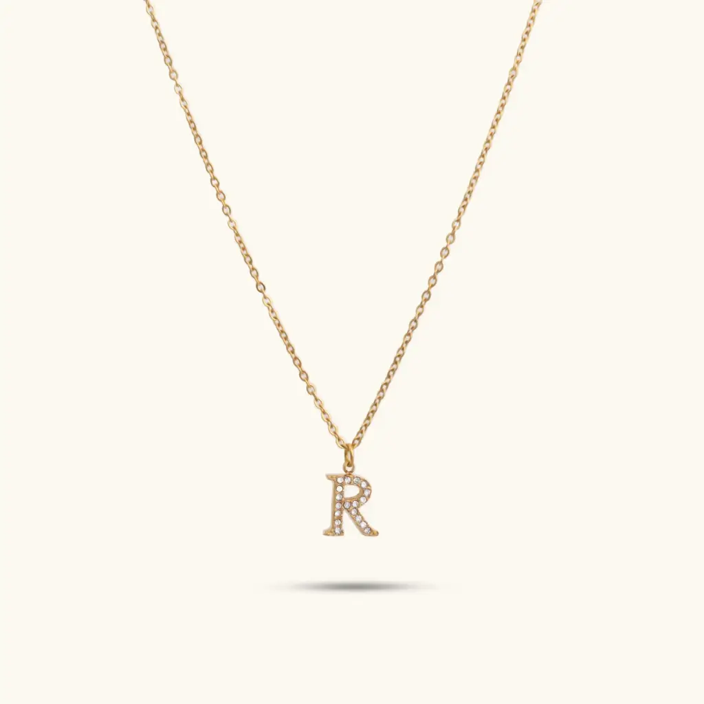 Dainty Initials Necklace - 18K Gold Plated : PDTTT031_R