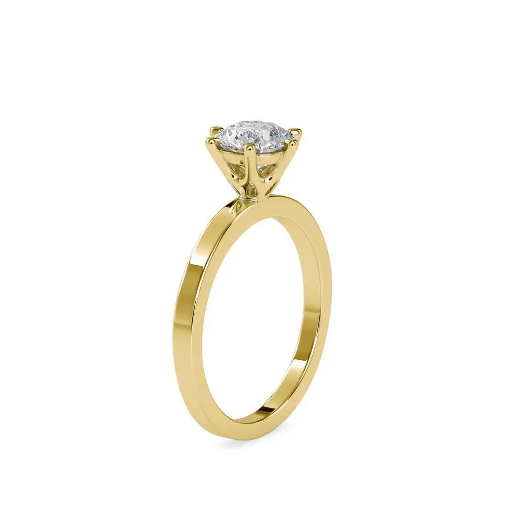 1.1 Carat Majestic Round Solitaire Ring : 09kYellowZNR59F10