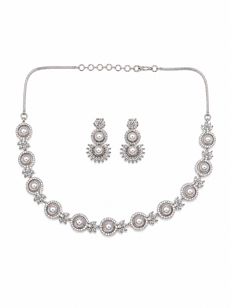 Saisha Pearl Choker Necklace Set : YI24A1026N