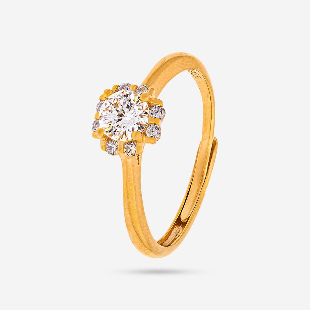 White Gold - Plated Office Wear Silver Finger Ring - 448523 : 448523