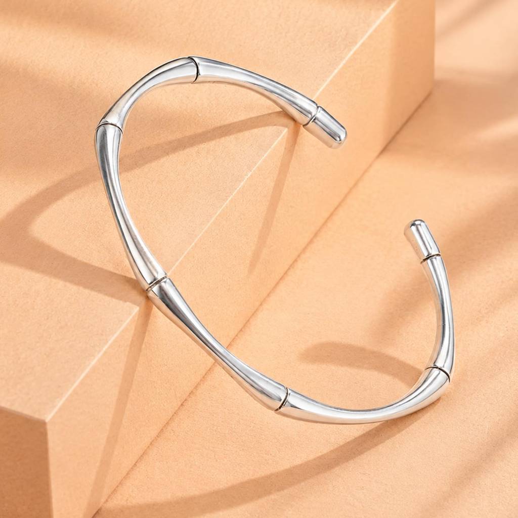 Silver Plated Fancy Kada Bracelet For Women | Festive & Casual Wear Jewellery | Gift For Her : PX9B300S