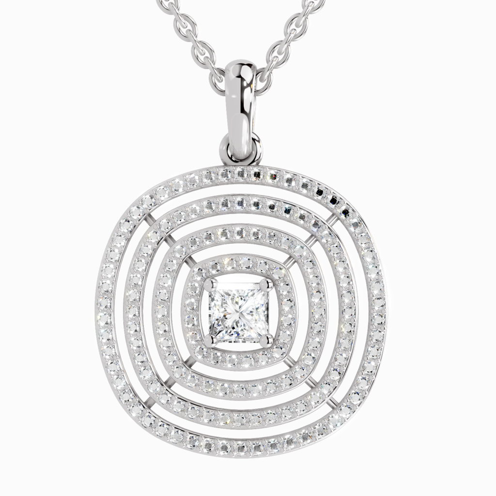Lab Grown Diamond 1.32 Carat Pendant 14K : SPP20035-PD-14KW-132CT