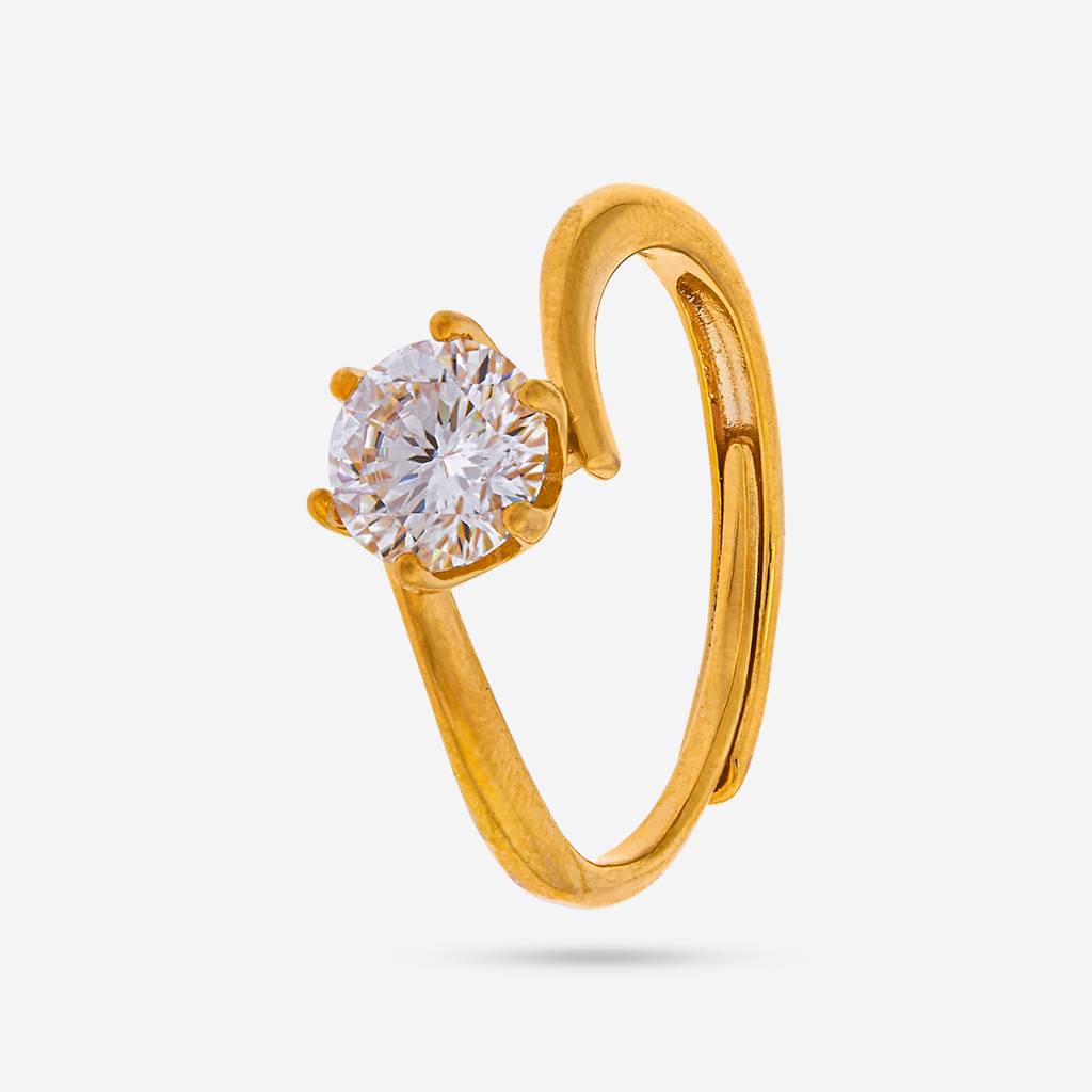 White Gold - Plated Office Wear Silver Finger Ring - 448517 : 448517