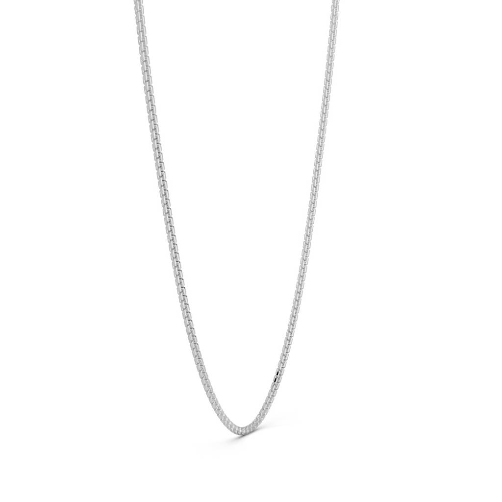 White Rohdium | Diversity Men'S Chain | Pure 925 Sterling Silver With The Thickest Gold Layer : TSCH-DIV-22-WRS-70047