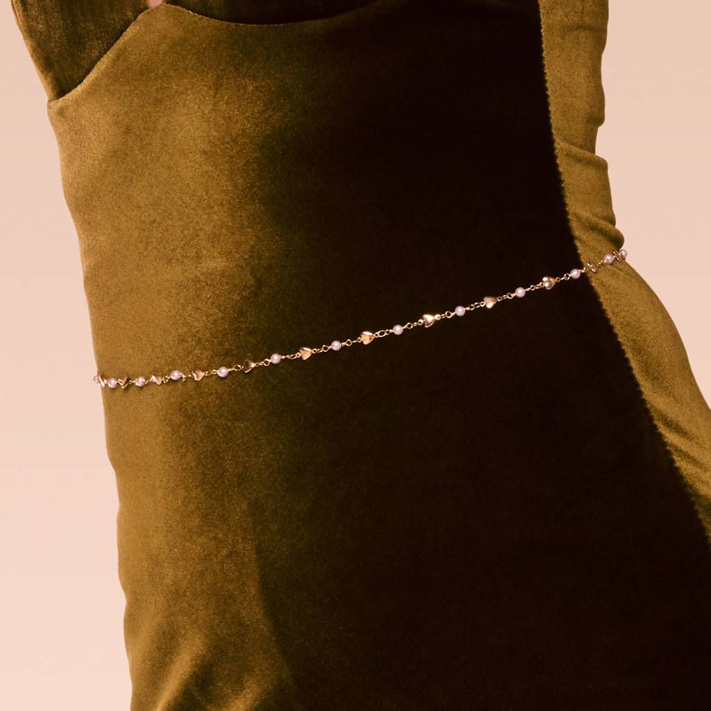 Pearl Gold - Plated Casual Wear Trendy Belt - 464309 : 464309