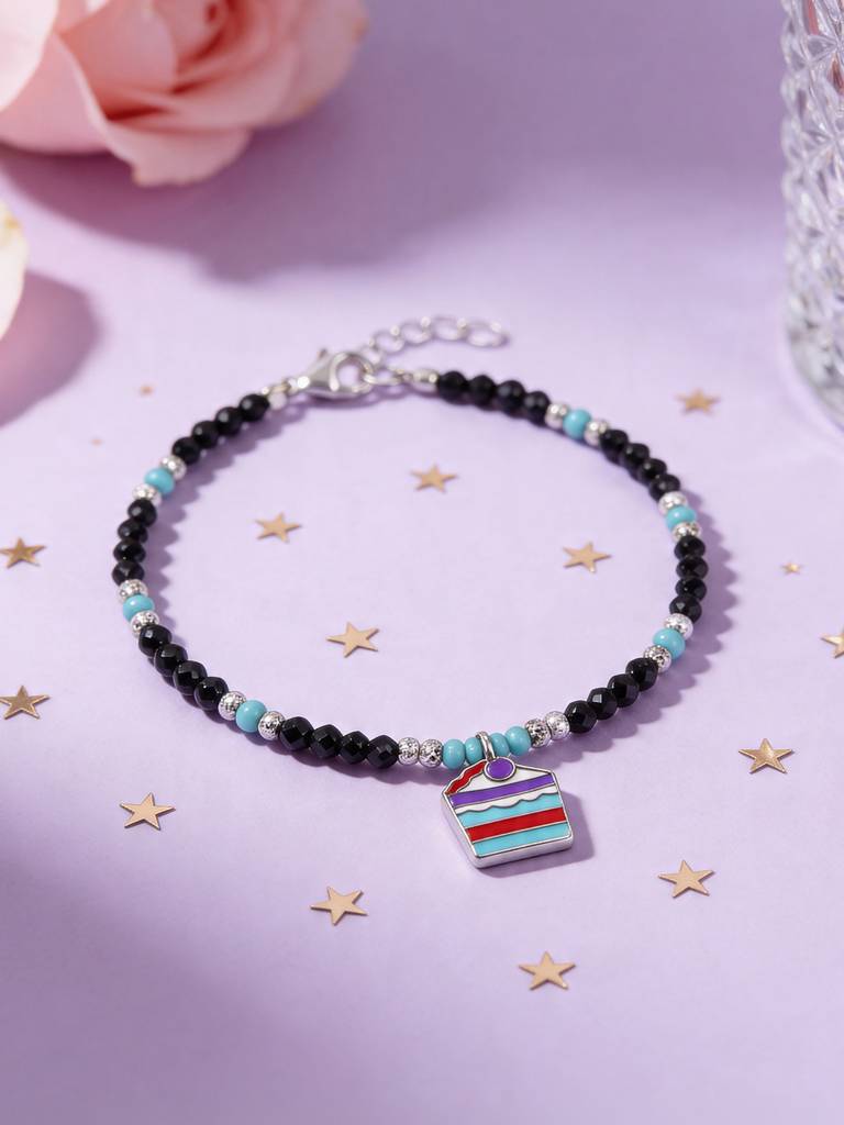 Silver Cake Slice Kids Jewellery : GKD7