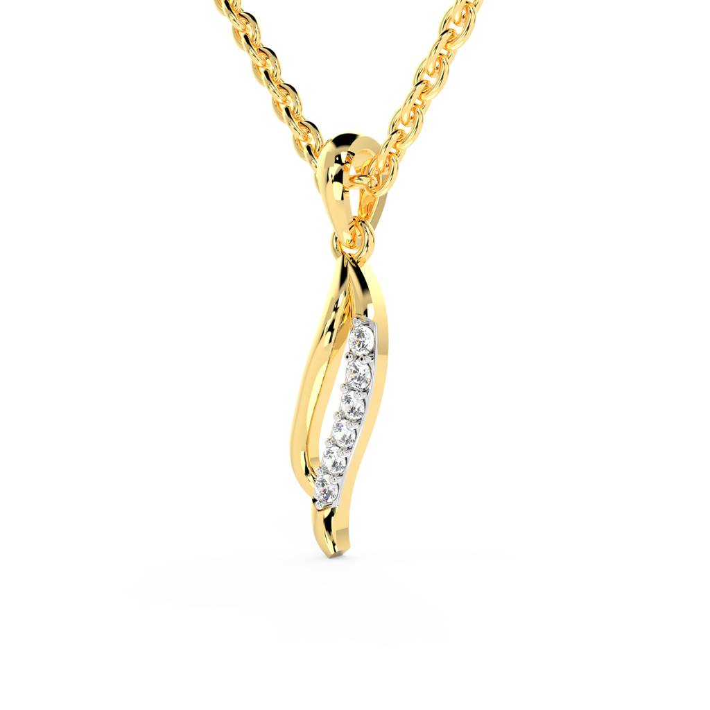 Spiritual Ganesha Diamond Solitaire Pendant In Gold Plated : SQQCPD0009-PD-925S-0.08CT