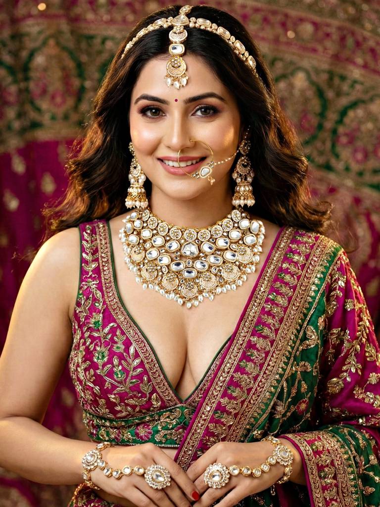 Gold Plated Kundan White Beads Choker Jewellery Set For Women | White Meenakari Bridal Ethnic Necklace Set W : 4554-IZS-0003-W