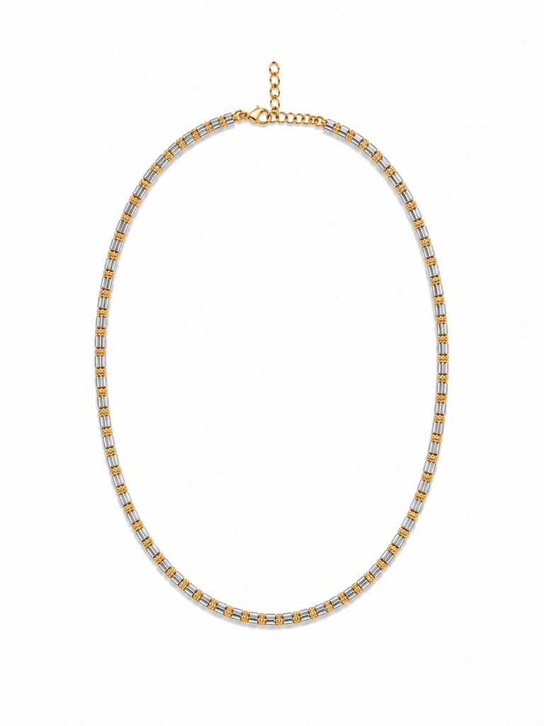 Aura Dual Tone Box Chain : YI24A1039N