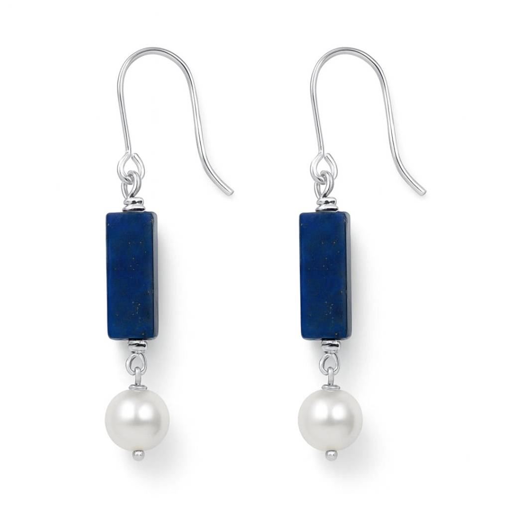 Silver Lapis Lazuli Earring : 33064087