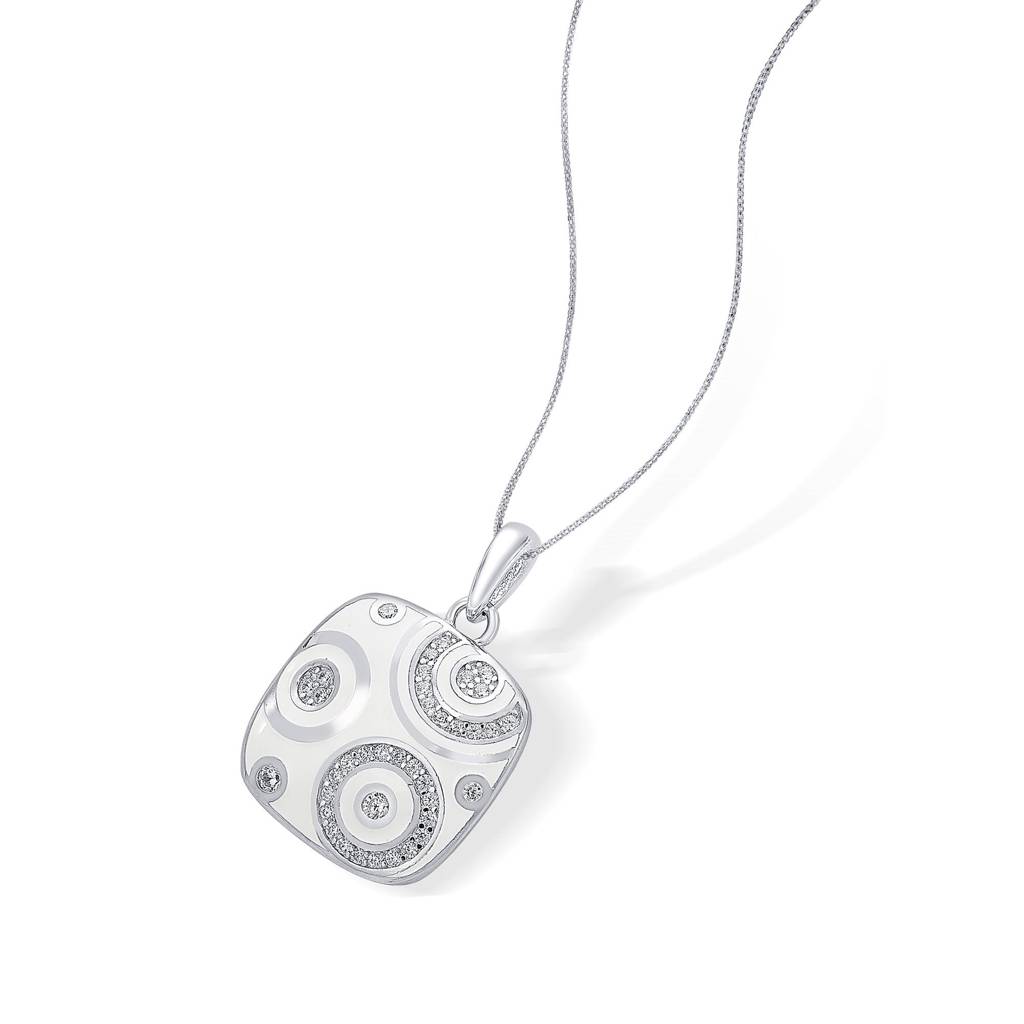 Pearly Enamel 925 Sterling Silver Pendant(Without Chain) : NPWW00200030