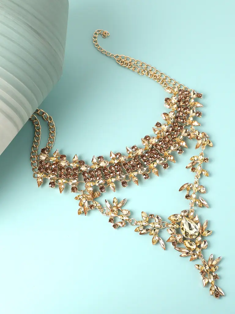Melantha- Party Designer Stone Statement Necklace For Women : SOHNCK4306