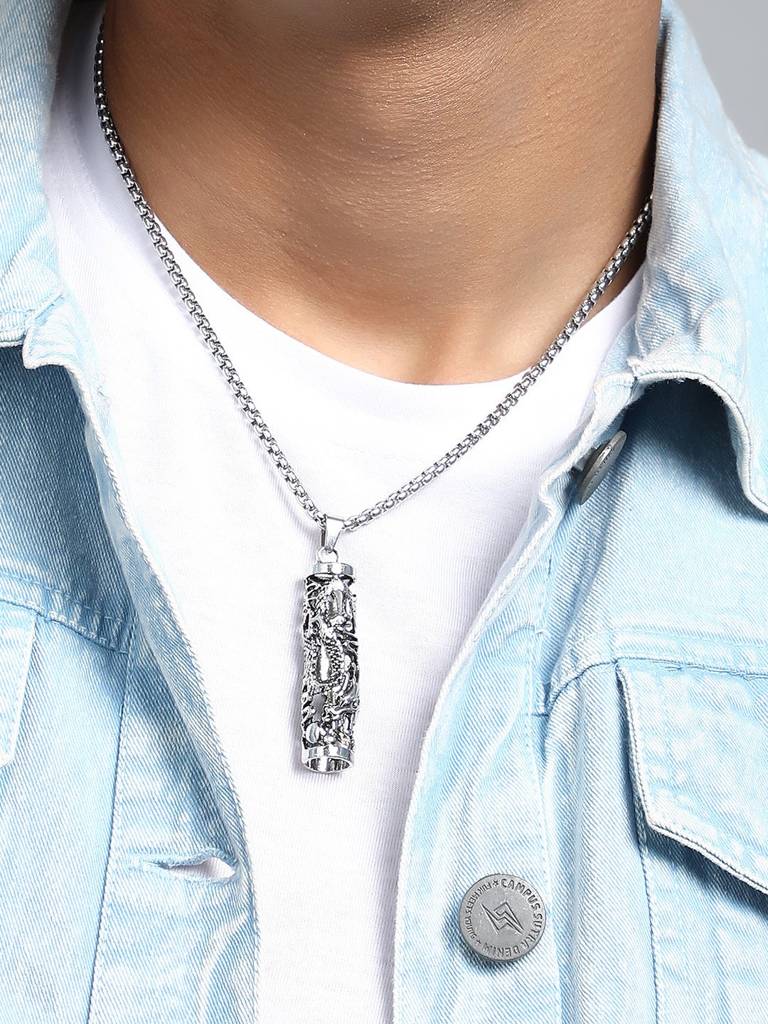 Men'S The Slayer Pendant Necklace - Metallic Silver : FAPD1176