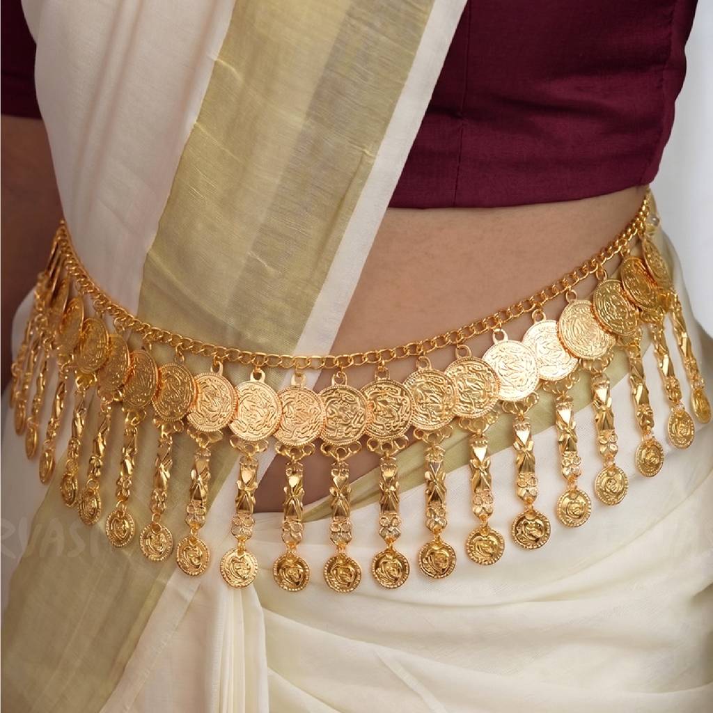 Ethnic Coin Tassel Boho Belly Chain Kamarband For Women & Girls Gold Plated Festive Bridal Jewellery Anniversary  : PX9BCH071G