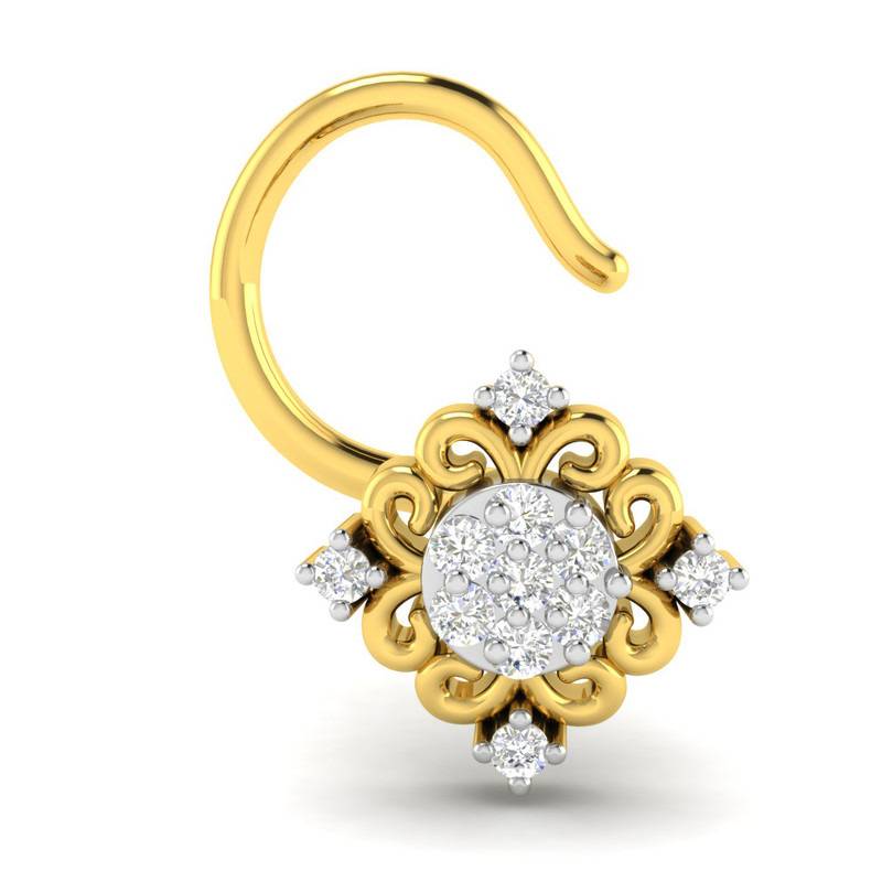 Avsar 9K Bis Hallmarked | Nosepin For Women/Girls |  Avno044 : AVNO044YC