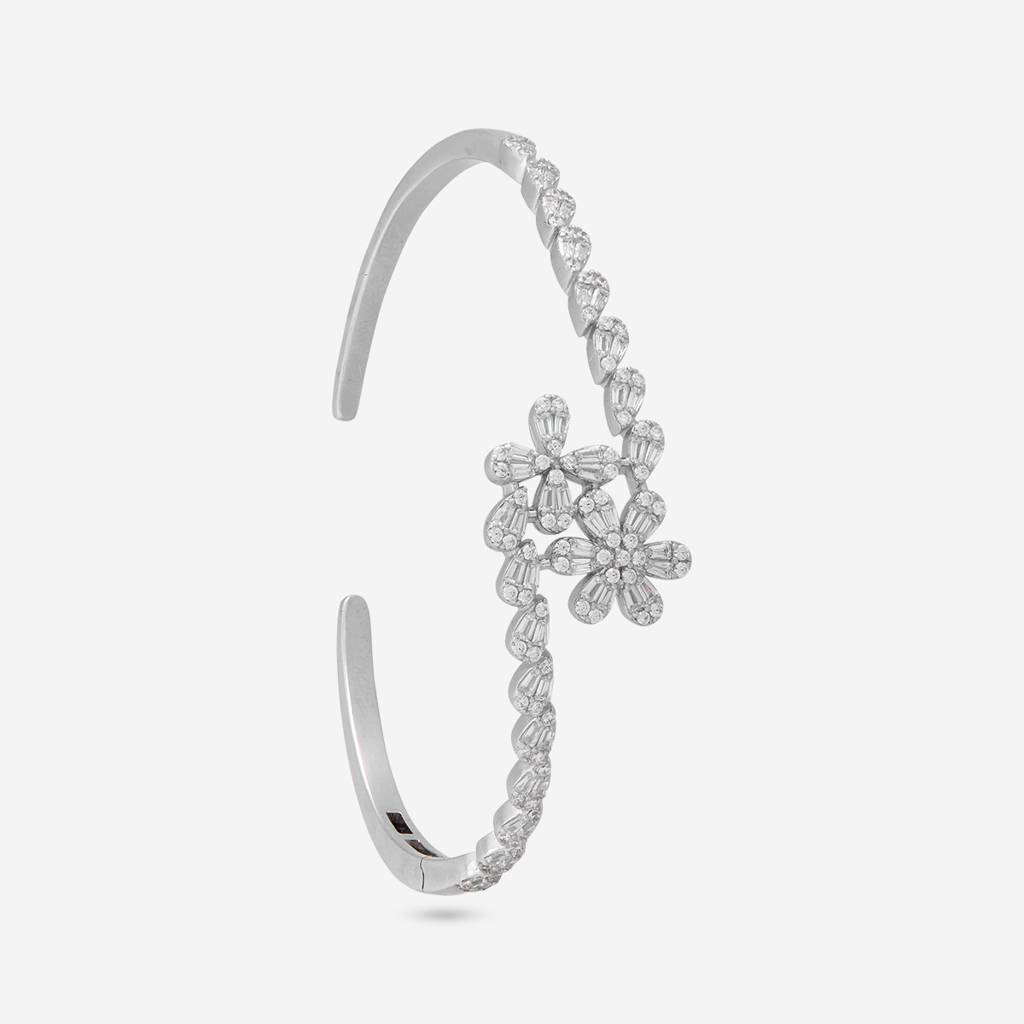 Gold - Plated Office Wear Silver Kada - 465931 : 465932