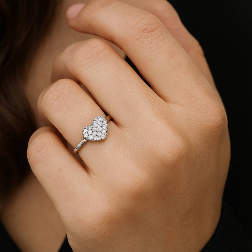 Valentine'S Day Timeless Heart Silver Ring : 8905124554427