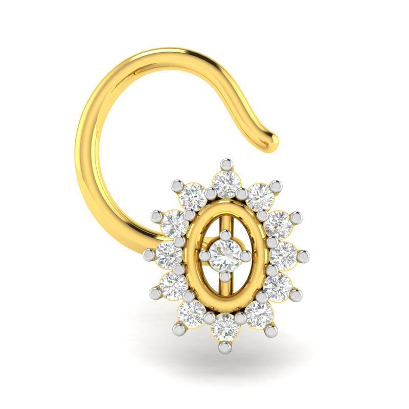 Avsar 9K Bis Hallmarked | Nosepin For Women/Girls |  Avno036 : AVNO036YC