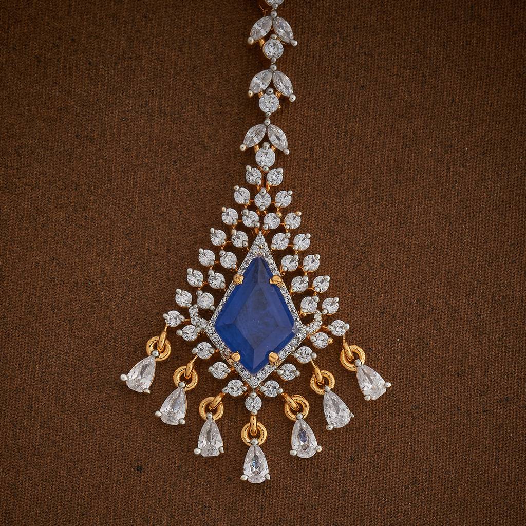 Lavender Rodium-Gold - Plated Bridesmaid Zircon Tikka - 442530 : 442530