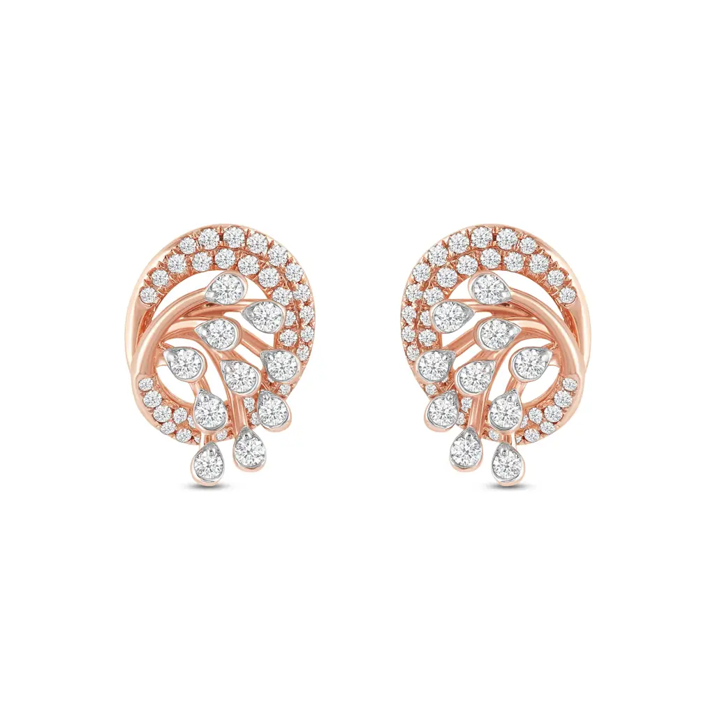 Solene Diamond Stud Earrings : ER1262_18K_PG