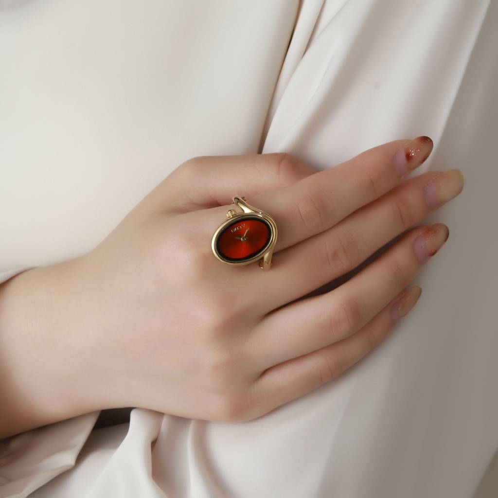 Flow Watch Ring - For Women & Girls : WTR-S-0050-G-OR