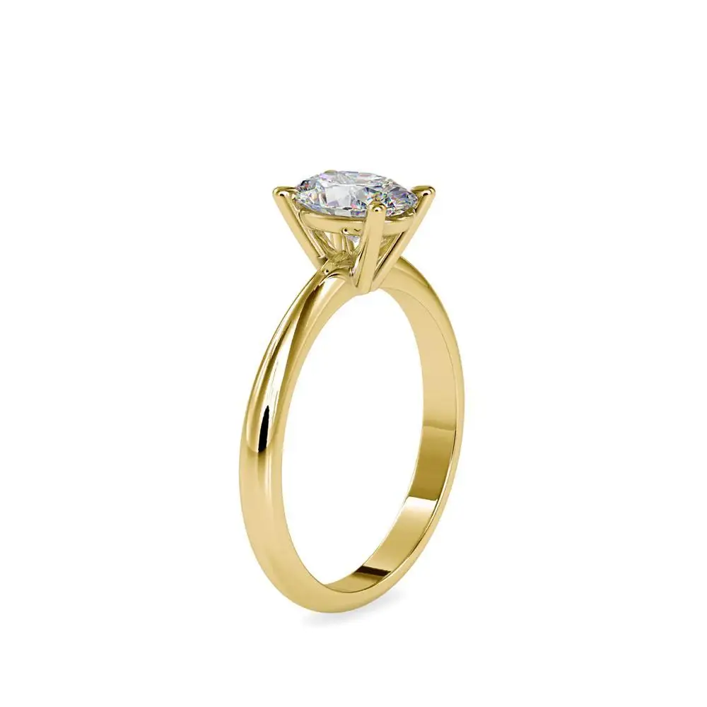 1 Carat Majestic Oval Solitaire Ring : 09kRoseZNR58F10