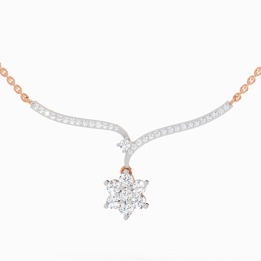 Lab Grown Diamond 1.15 Carat Star Lit Pendant Pendants14K : SPN19587-NK-14KR-115CT