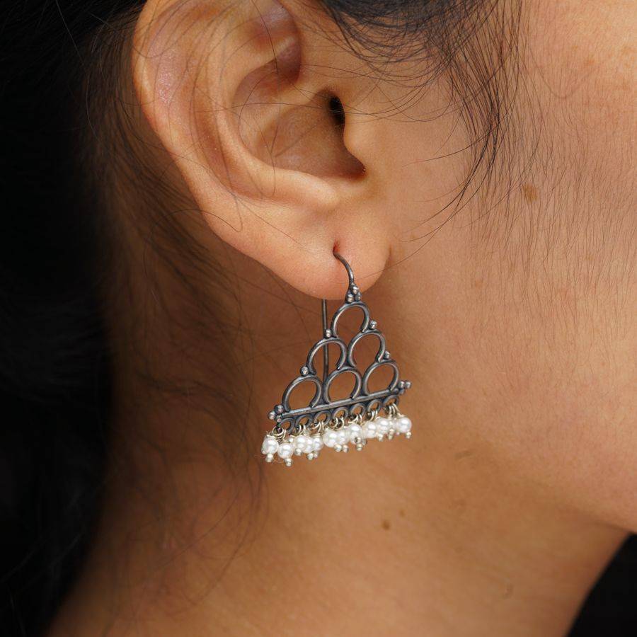 Filigree Pyramid Earrings: Hook Style : 59828375