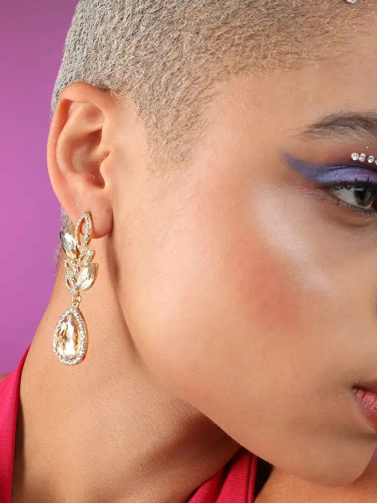 Guadalupe Designer Stone Party Drop Earring For Women : SOHEAR3332