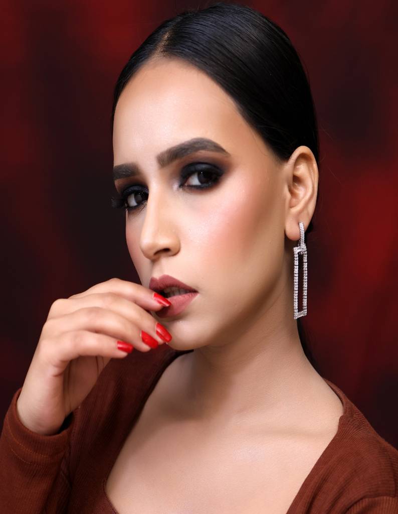 Baguette Long Party Earrings : KER173
