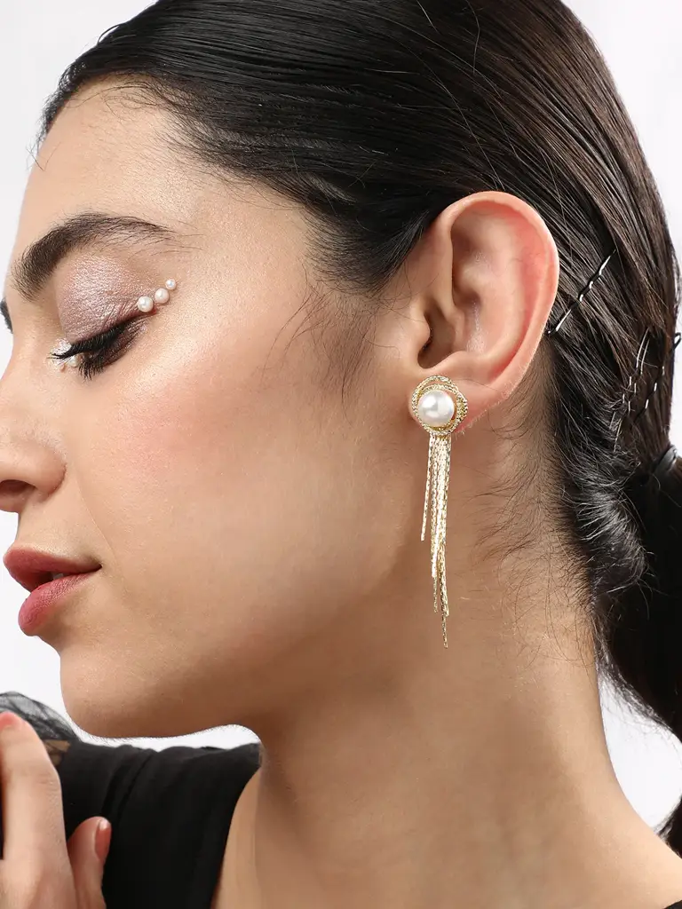 Anahi-Gold Plated Designer Stone Party Drop Earring For Women : SOHEAR3162