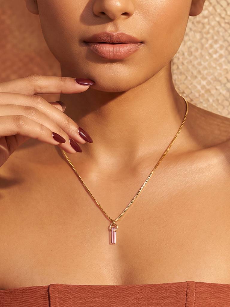 Aura Birthstone Necklace (Oct) : AJBSNC110