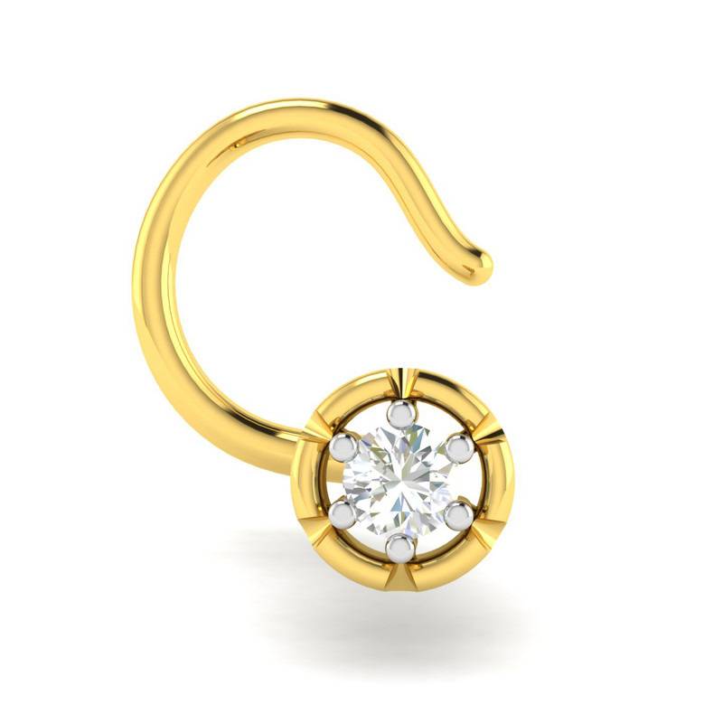 Avsar 9K Bis Hallmarked | Nosepin For Women/Girls |  Avno034 : AVNO034YC