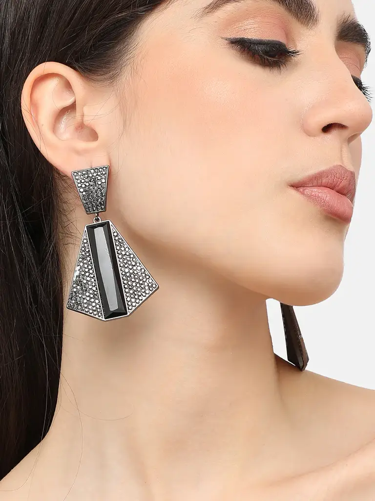 Shayla-Gold Plated Designer Stone Party Drop Earring For Women : SOHEAR4845
