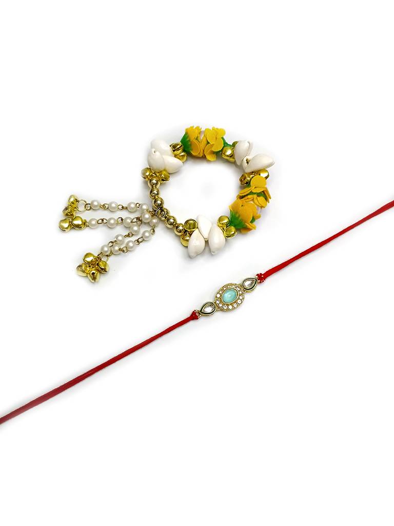 Luxury Bhai Bhabhi Rakhi Set With Meenakari Design – Lumba Rakhi For Brother & Bhabhi | Raksha Bandhan Gift – 2026 Co : BBH414