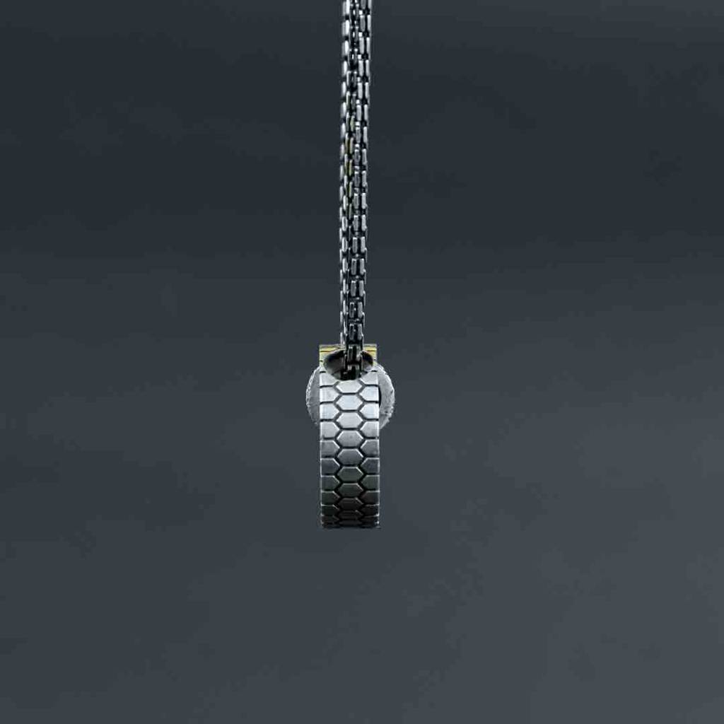 Double Ring Silver Pendant : ZV-PEN-DRS-023