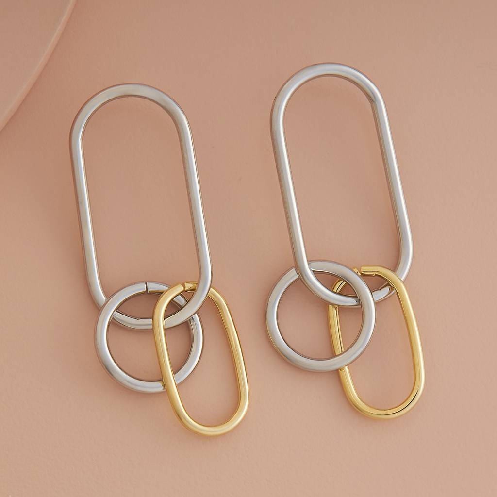Rhodium-Gold - Plated Casual Wear Trendy Earring - 439331 : 439331