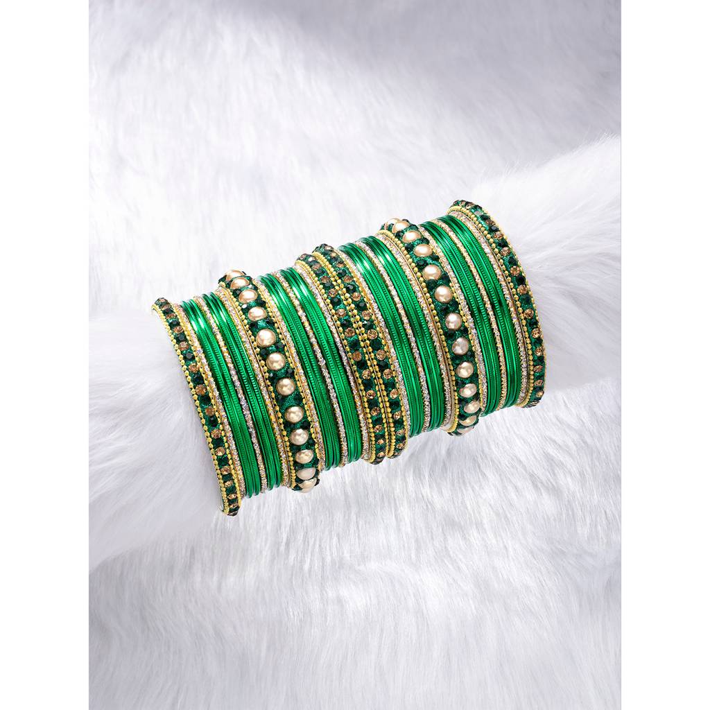 Metal Chuda Bangle Set For Women Wedding Bridal Indian Traditional Ethnic Jewellery : PF51B42G