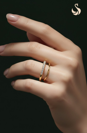 Eternz Certified Jewellery - SIYARI Twisted Dainty Diamond Daily Wear Ring