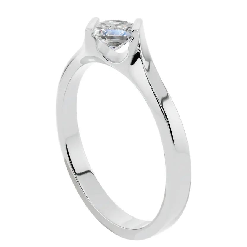 The Sculpted Princess Pure Silver Band : VRG06-SL-9-W