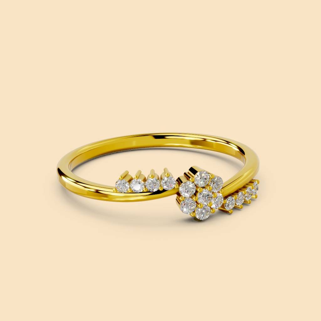 22K Gold Vermeil |Seher Ring| Pure 925 Sterling Silver With The Thickest Gold Layer : TSRI-SEH-13-22K-70191